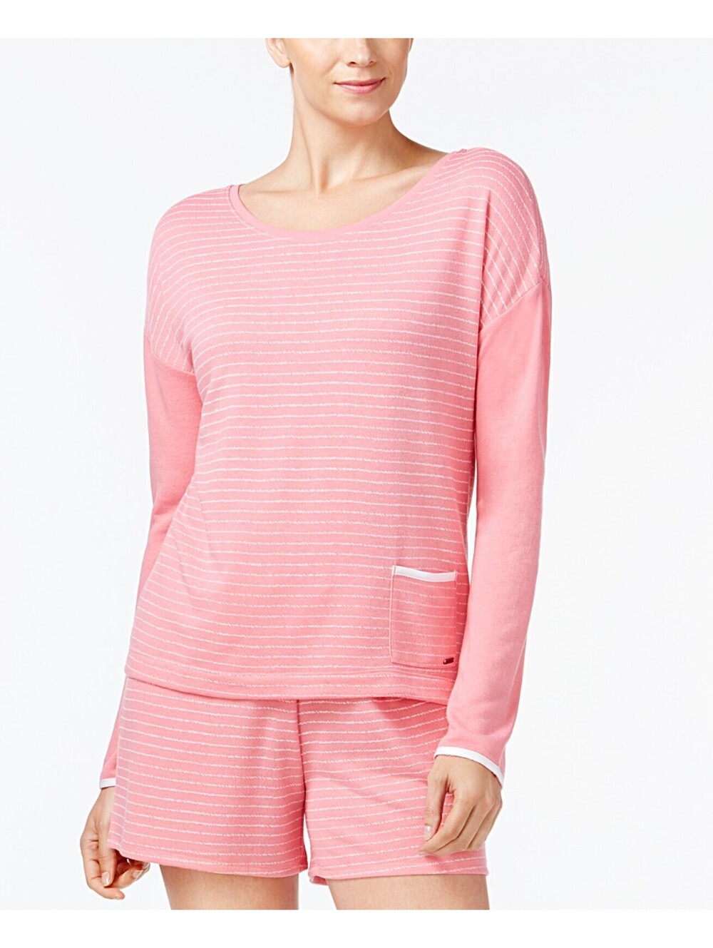 Nautica Womens French Terry Pajama Top Size 2XL